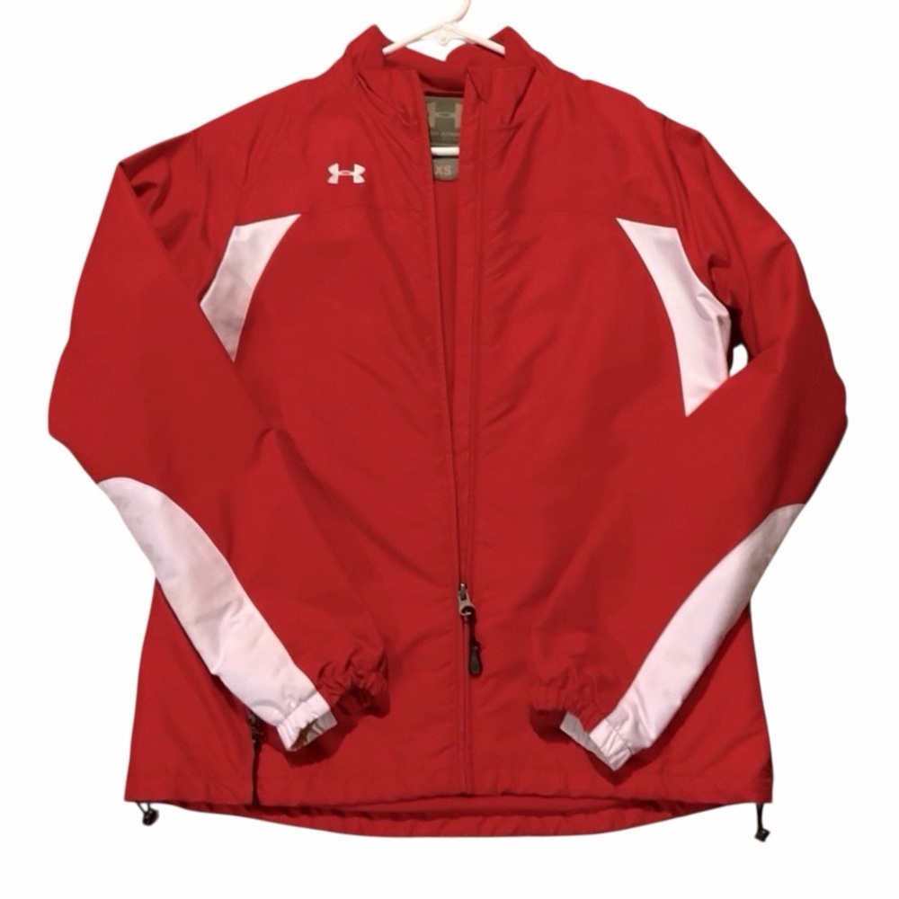 Under armour jacket red size xs